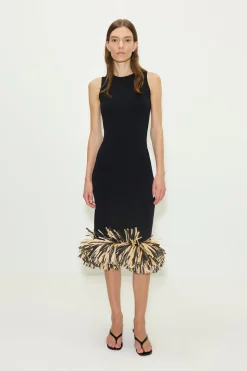 Boaboa raffia midi dress