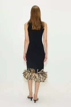 Boaboa raffia midi dress