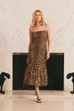 Cantocanto smocked poplin dress