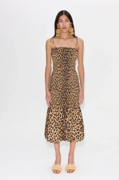 Cantocanto smocked poplin dress