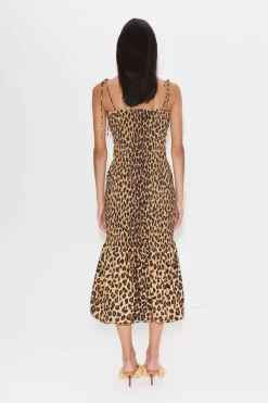 Cantocanto smocked poplin dress