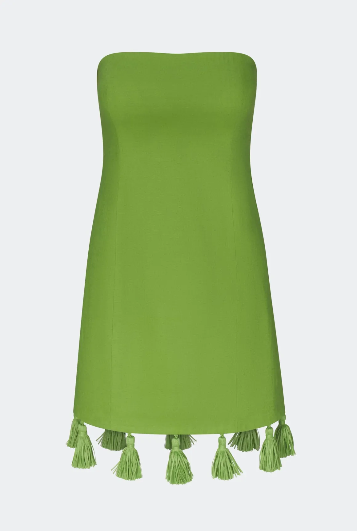 Freyafreya linen tassel mini dress