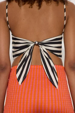 Kitkit poplin tie top