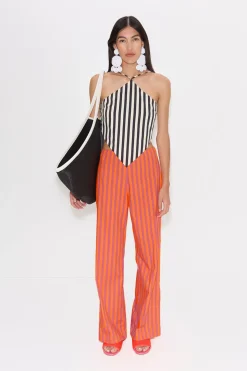 Kitkit poplin tie top