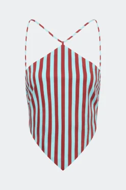 Kitkit poplin tie top