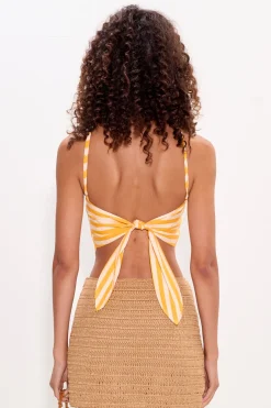 Kitkit poplin tie top