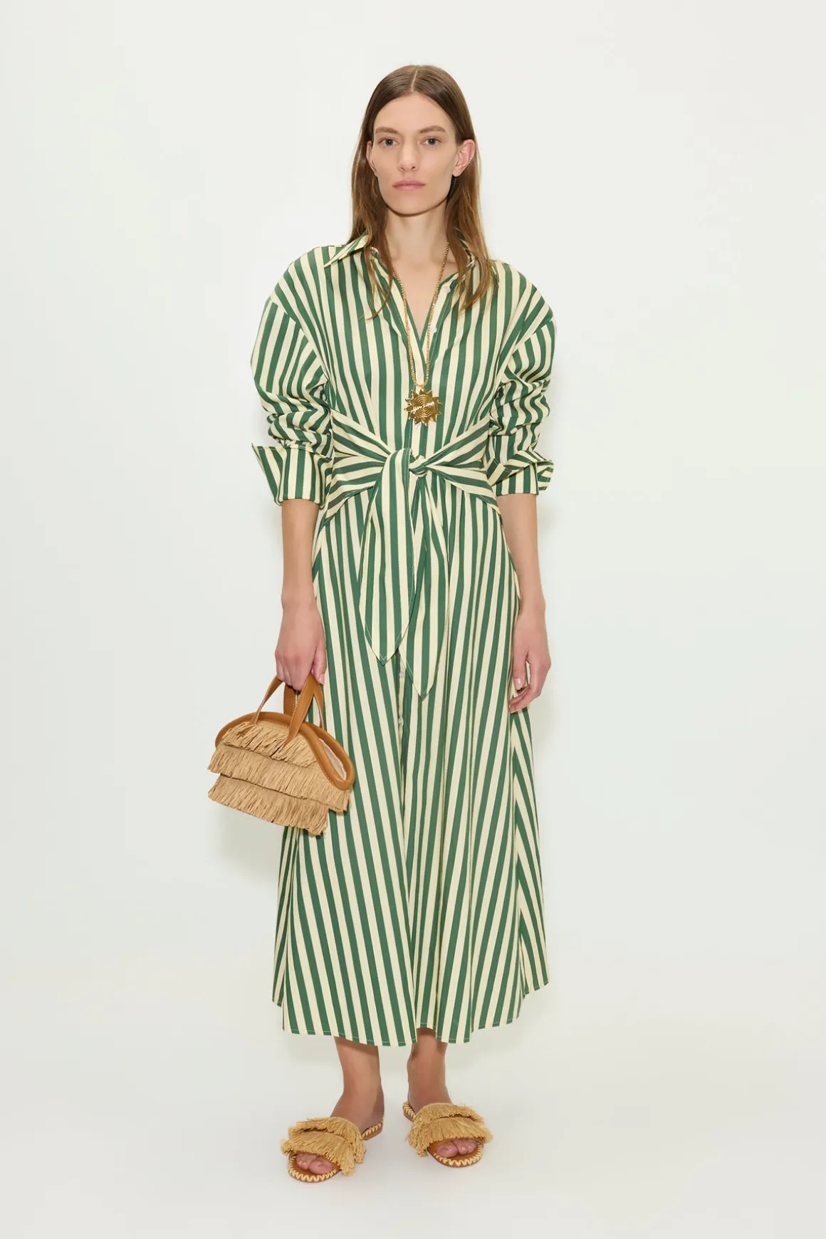 Lochloch poplin maxi dress