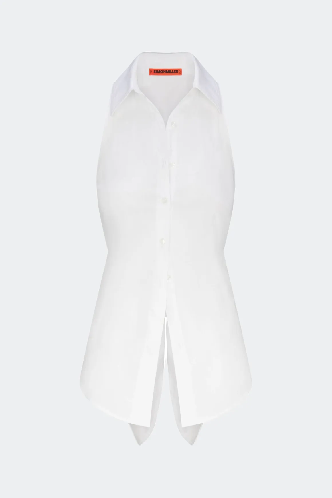 Lochloch sleeveless poplin button up