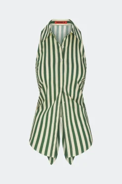 Lochloch sleeveless poplin button up