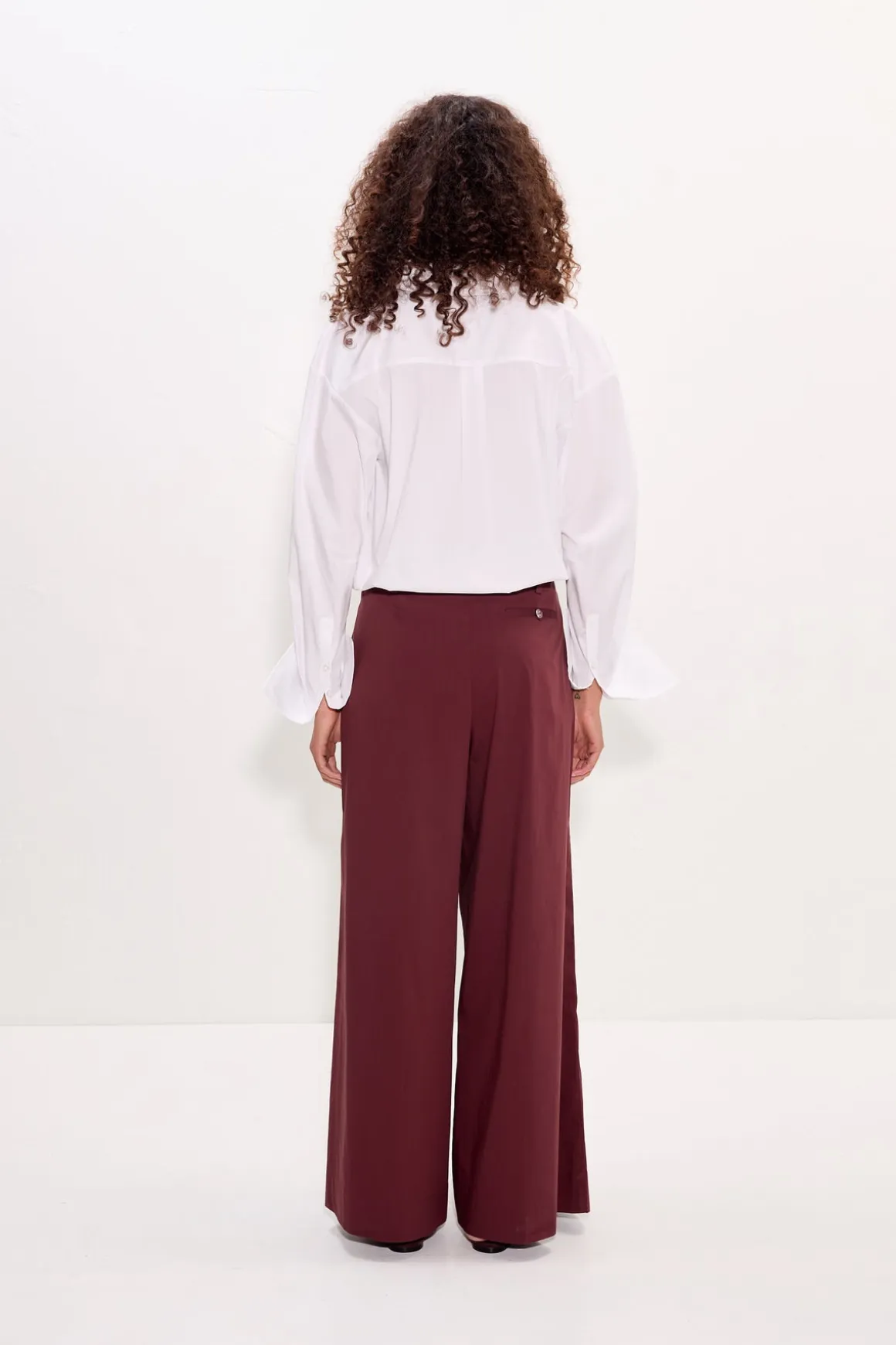 Marenmaren poplin crochet button up