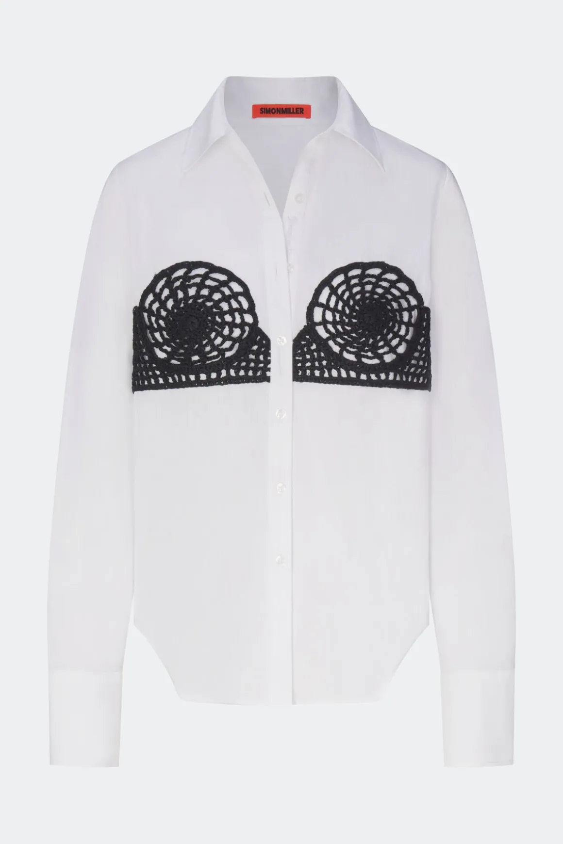 Marenmaren poplin crochet button up