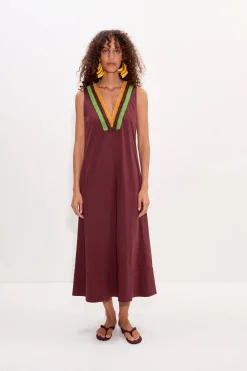 Marmar crochet poplin dress