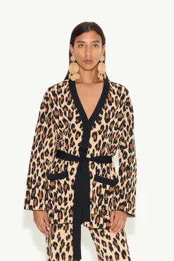 Maxmax belted knit cardigan