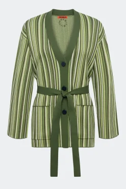Maxmax belted knit cardigan