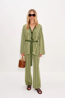 Maxmax belted knit cardigan