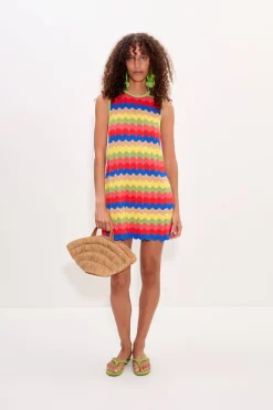 Mojimoji wave mini dress