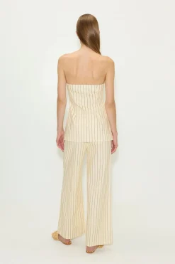 Morimori strapless linen top