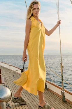 Navanava poplin midi dress