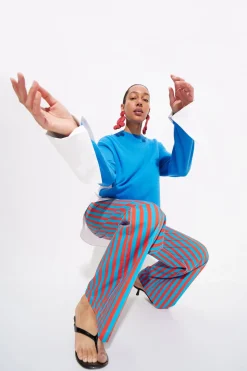 Pippip poplin combo sweater