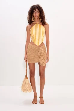 Pompom pom mini skirt