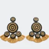 Raffiaraffia fringe deco earring