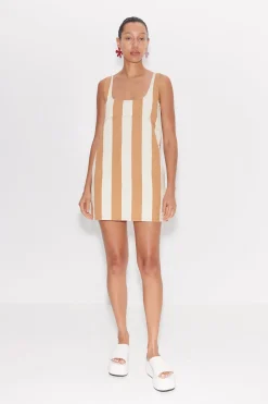 Saharasahara striped denim dress