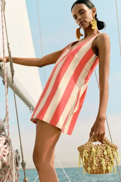 Saharasahara striped denim dress