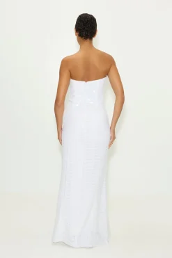 Sculptysculpty strapless piano sequin dress