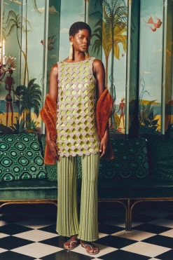 Sinasina crochet mini dress