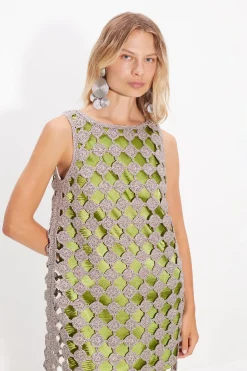 Sinasina crochet mini dress