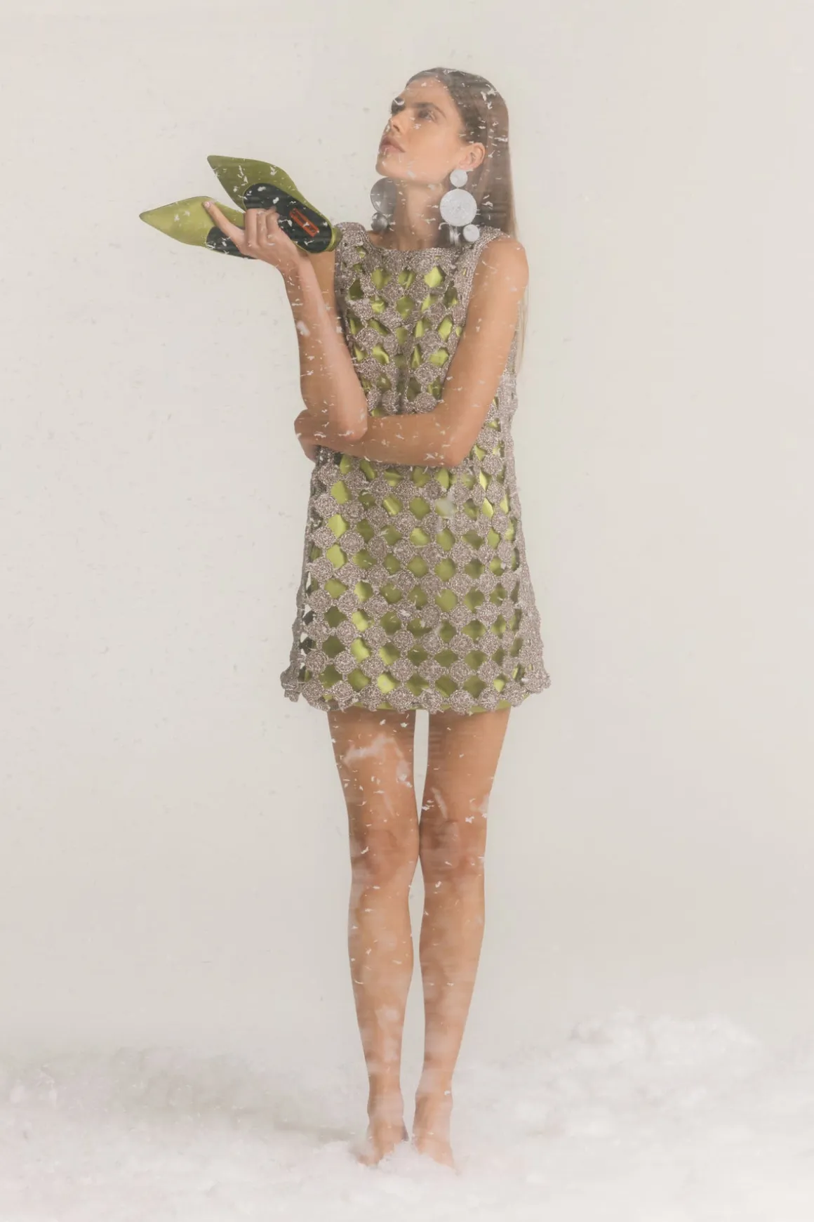 Sinasina crochet mini dress