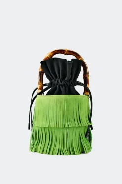 Tikitiki fringe suede bag