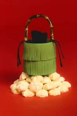 Tikitiki fringe suede bag