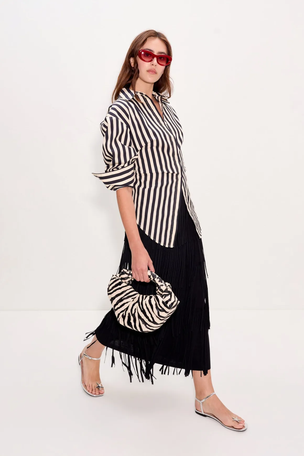 Zaza za knit fringe skirt