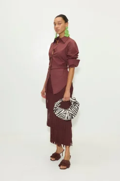 Zaza za knit fringe skirt