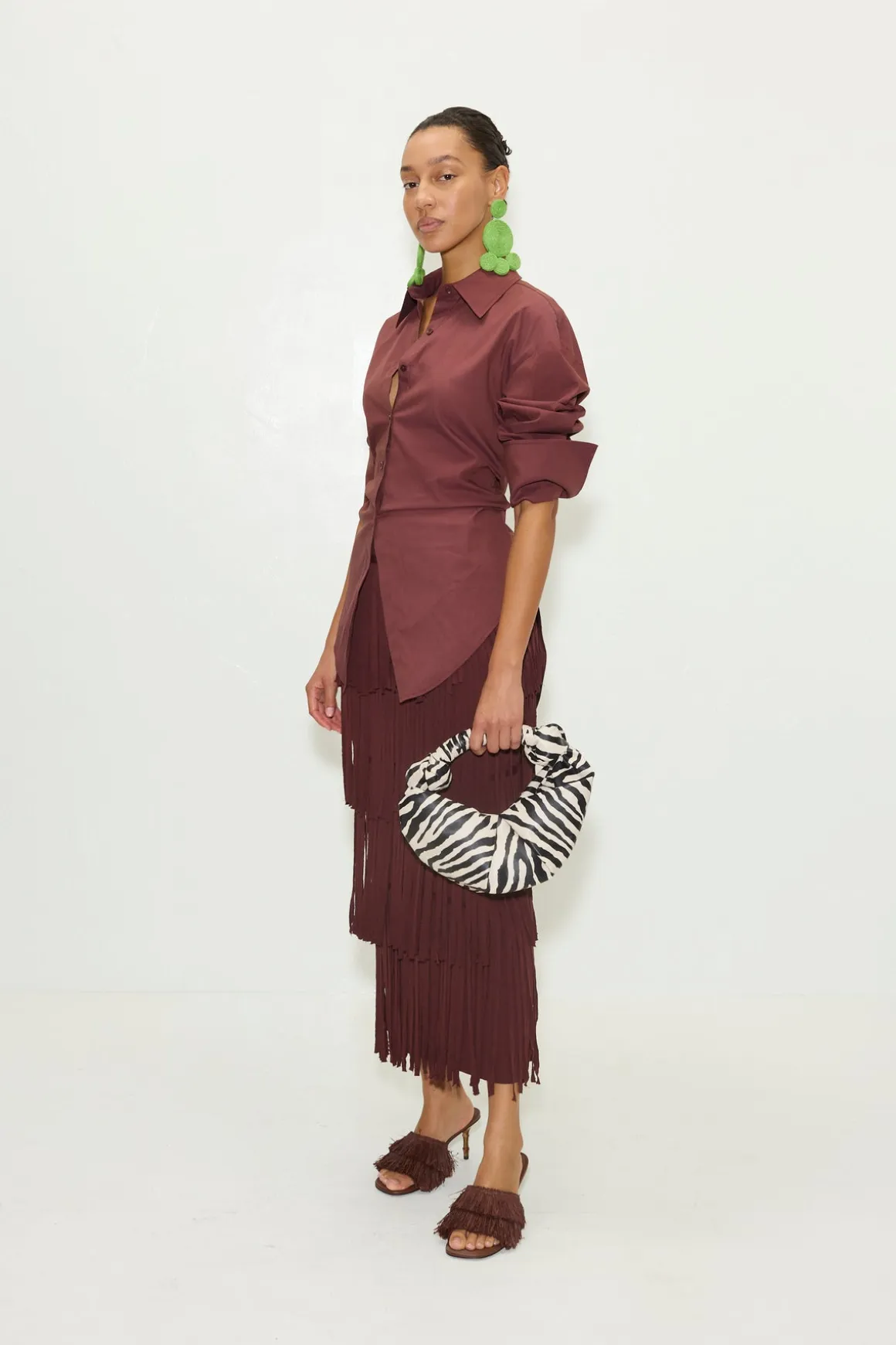 Zaza za knit fringe skirt