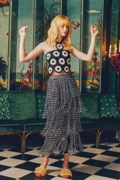 Zaza za knit fringe skirt