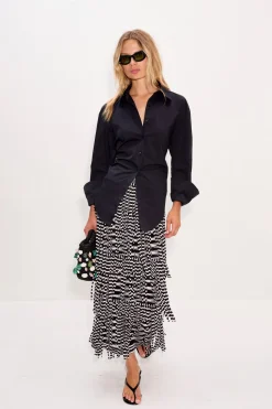 Zaza za knit fringe skirt