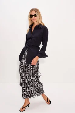 Zaza za knit fringe skirt